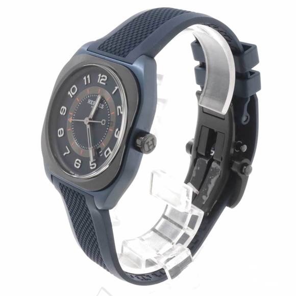 Hermes HERMES H08 SP1 744 Men's Watch Blue Dial Titanium Back Skeleton Automa... - Picture 3 of 7